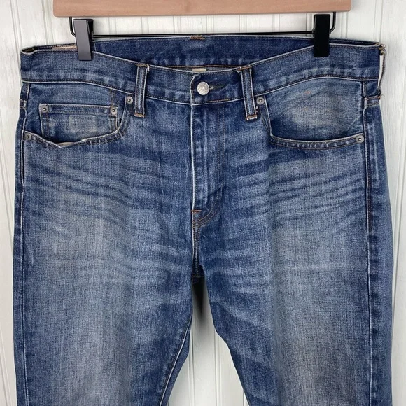 J. Crew Men's 484 Jeans Size W34 L34 Japanese Kaihara Denim 100% Cotton C9071 - Picture 3 of 11